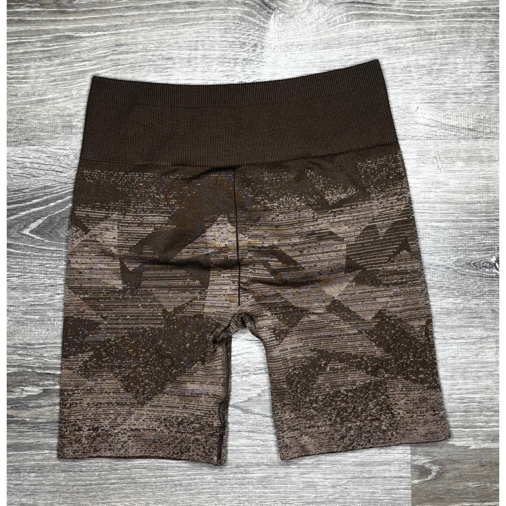 Gymshark Adapt Camo Seamless Shorts Brown High Waisted Athletic Womens Small - Picture 2 of 6